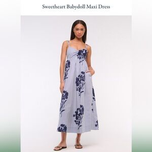Abercrombie & Fitch Blue Sleeveless Maxi Sundress